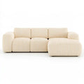 Sofá con asiento alargado y módulos acolchados - beige