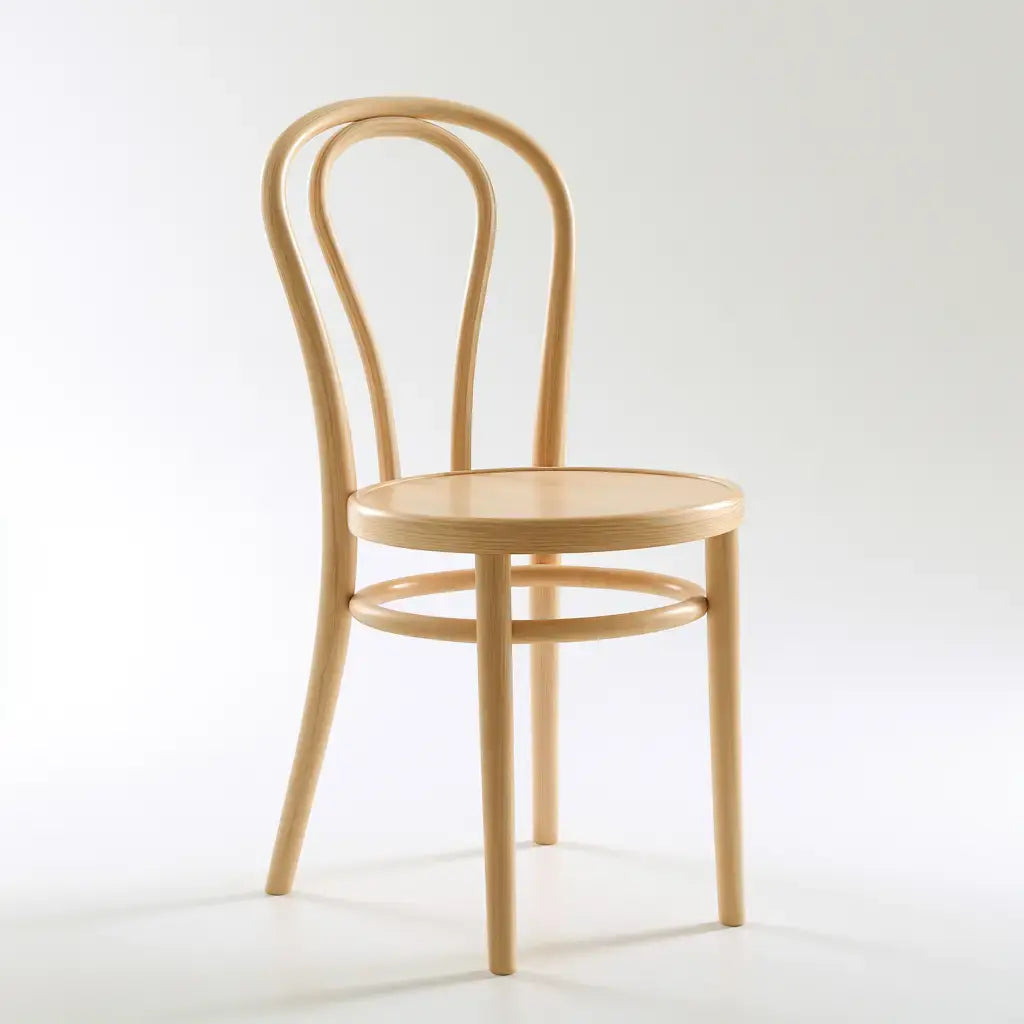 Silla con respaldo alto de doble arco - beige
