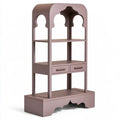 Estantería con estantes con arcos decorativos - rosa